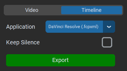 Timeline export options